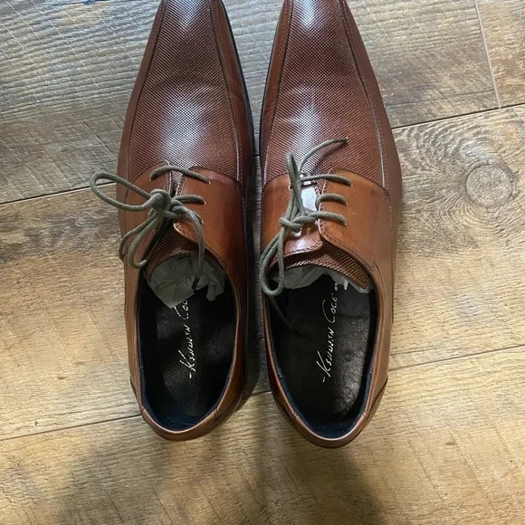 Kenneth Cole Regal Walk Cognac Leather Men's Shoes Size 11 - Picture 3 of 5